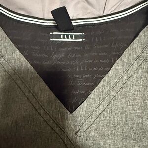 Elle Charcoal V-Neck Blouse